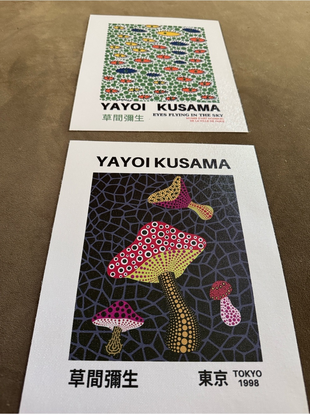 Mushroom Art Poster - Black, Red, Yellow